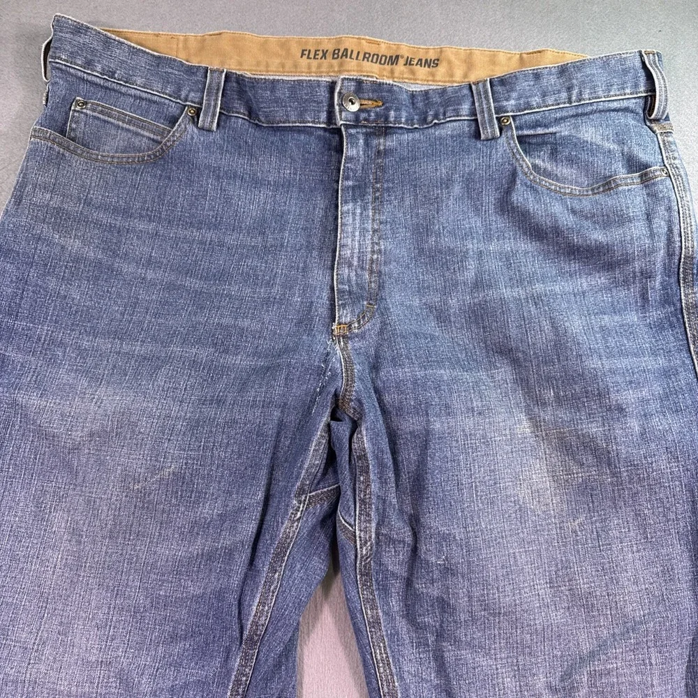 Duluth Trading Co Mens 42x32 Medium Wash Flex Ballroom Workwear Blue Jeans